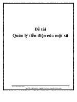 Đề tài Quản lý tiền điện của một xã