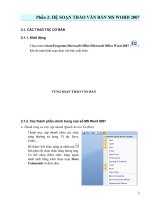 Giáo trình tin học văn phòng word 2007 