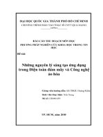 Đề tài Những nguyên lý sáng tạo ứng dụng trong Điện toán đám mây và Công nghệ ảo hóa