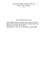 BÁO cáo KINH tế kỹ THUẬT CÔNG TRÌNH, ĐƯỜNG vào TRUNG tâm CHỈ HUY CẢNH sát