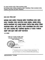 Đánh giá hiện trạng môi trường các bãi rác thuộc các huyện vạn ninh, ninh hòa, diên khánh và cam ranh trên địa bàn tỉnh khánh hòa 