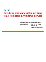 Đề tài Xây dựng ứng dụng phân tán dùng .NET Remoting  Windows Service