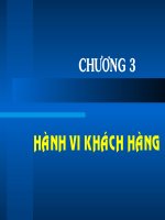 BÀI GIẢNG MARKETING căn bản chương 3 HÀNH VI KHÁCH HÀNG 