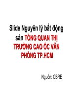 Slide nguyên lý bất động sản TỔNG QUAN THỊ TRƯỜNG CAO ốc văn PHÒNG TP HCM 
