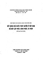 Nguyên tắc tổ chức và hoạt động của bộ máy lập pháp, hành pháp, tư pháp 