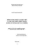 Khoá luận tốt nghiệp hình tượng nhân vật học trò và thế giới thiên nhiên trong đường về với mẹ chữ của vi hồng 