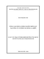 Nâng cao chất lượng nguồn nhân lực tại Công ty cổ phần xi măng La Hiên