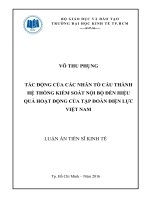 Tác động của các nhân tố cấu thành hệ thống kiểm soát nội bộ đến hiệu quả hoạt động của tập đoàn điện lực việt nam 