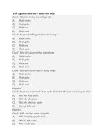 Trắc nghiệm mô phôi  TIÊU hóa