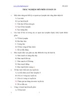 TRẮC NGHIỆM mô PHÔI có đáp án