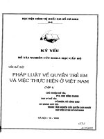 Pháp luật về quyền trẻ em và việc thực hiện ở việt nam 