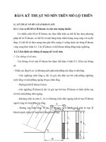 BÀI 9  kỹ THUẬT nổ mìn TRÊN mỏ lộ THIÊN 