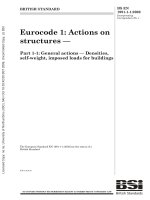 Tiêu chuẩn Châu Âu EC1: Tải trọng công trình phần 1 (Eurocode BS EN 1991 1 1 2002 Action on structure part 1.1))