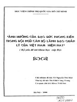Ảnh hưởng của đạo đức phong kiến trong đội ngũ cán bộ lãnh đạo quản lý của việt nam hiện nay 