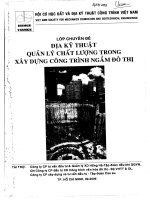 Địa kỹ thuật quản lý chất lượng trong xây dựng công trình ngầm đô thị (hồ chí minh 2009)   gs  ts  lê đức thắng, 214 trang