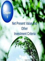 Fundamentals of corporate finance  10e ROSS JORDAN chap009 