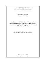 Lý thuyết trò chơi và ứng dụng trong kinh tế 
