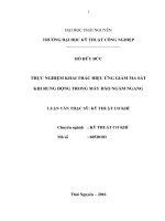 hực nghiệm khai thác hiệu ứng giảm ma sát khi rung động trong máy đào ngầm ngang