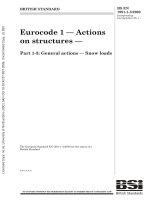 Tiêu chuẩn Châu Âu EC1: Tải trọng công trình phần 1.3 (Eurocode BS EN1991 1 3 e 2003 Action on structure part 1.3: Snow load)