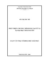 Phát triển chương trình đào tạo từ xa tại đại học thái nguyên 