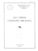 Quy trình chăm sóc nhi khoa bệnh viện quận tân phú