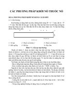 CÁC PHƯƠNG PHÁP KHỞI nổ THUỐC nổ