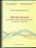 Từ triết lý nhân sinh phật giáo đến việc hoàn thiện đạo đức con người việt nam hiện nay 