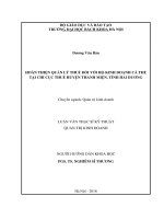 HOÀN THIỆN QUẢN LÝ THUẾ ĐỐI VỚI HỘ KINH DOANH CÁ THỂ TẠI CHI CỤC THUẾ HUYỆN THANH MIỆN, TỈNH HẢI DƯƠNG