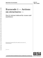 Tiêu chuẩn Châu Âu EC1: Tải trọng công trình phần 3 Tải trọng cần cẩu và máy móc (Eurocode1 BS EN1991 3 e 2006 Action on structure part 3: Actions induced by crane and machinery)