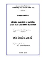 Hệ thống Quản lý rủi ro hoạt động tại các Ngân hàng thương mại Việt Nam