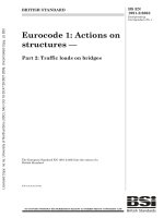 Tiêu chuẩn Châu Âu EC1: Tải trọng công trình phần 2: Tải trọng xe trên cầu (Eurocode1 BS EN1991 2 e 2003 Action on structure part 2: Traffic load on bridges)