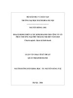 Hoạch định chiến lược kinh doanh cho công ty Cổ phần thương mại Phú Thái Hà Nội đến năm 2020