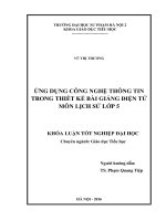 Ứng dụng công nghệ thông tin trong thiết kế bài giảng điện tử môn lịch sử lớp 5 