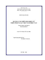 Quảng cáo trên báo điện tử theo pháp luật Việt Nam hiện nay