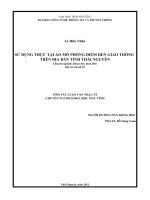 Sử dụng thực tại ảo mô phỏng điểm đèn giao thông trên địa bàn tỉnh thái nguyên 