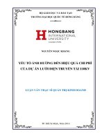 Yếu tố ảnh hưởng đến hiệu quả chi phí của dự án lưới điện truyền tải 110kv