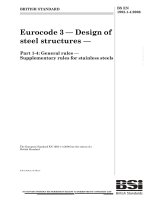 Tiêu chuẩn Châu Âu EC3: Kết cấu thép phần 1.4: Thép không gỉ (Eurocode3 BS EN1993 1 4 e 2006 Design of steel structures part 1.4: Stainless steel)