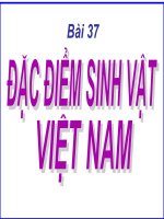 Bai 37 Dac diem sinh vat Viet Nam