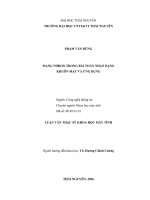 Mạng nơron trong bài toán nhận dạng khuôn mặt và ứng dụng