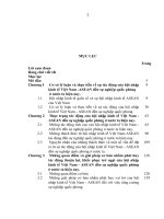 LUẬN án  TIẾN sĩ   tác ĐỘNG của hội NHẬP KINH tế VIỆT NAM   ASEAN đối với sự NGHIỆP QUỐC PHÒNG ở nước TA HIỆN NAY