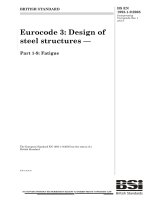 Tiêu chuẩn Châu Âu EC3: Kết cấu thép phần 1.9: Độ mỏi (Eurocode3 BS EN1993 1 9 e 2005 Design of steel structures part 1.9: Fatigue)