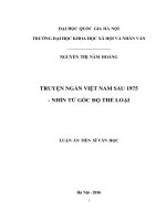 Truyện ngắn việt nam sau 1975 – nhìn từ góc độ thể loại 