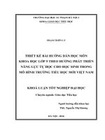 Thiết kế bài hướng dẫn học môn khoa học lớp 5 theo hướng phát triển năng lực tự học cho học sinh trong mô hình trường tiểu học mới việt nam 