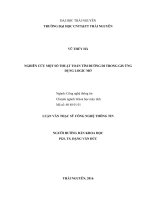 Nghiên cứu một số thuật toán tìm đường đi trong GIS ứng dụng logic mờ