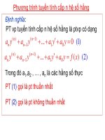 Giao trinh     bai tap chương 5c hệ phương trình vi phân 