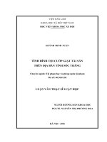 Tình hình tội cướp giật tài sản trên địa bàn tỉnh sóc trăng