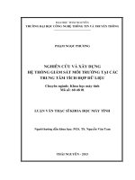 Nghiên cứu và xây dựng hệ thống giám sát môi trường tại các trung tâm tích hợp dữ liệu 