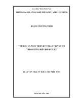 Tìm hiểu và phát triển kỹ thuật truyền tin theo hướng biến đổi dữ liệu 