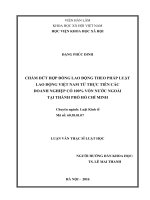 Chấm dứt hợp đồng lao động theo pháp luật lao động việt nam từ thực tiễn các doanh nghiệp có 100% vốn nước ngoài tại thành phố hồ chí minh 