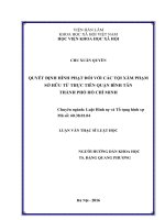 Quyết định hình phạt đối với các tội xâm phạm sở hữu theo pháp luật hình sự việt nam từ thực tiễn quận bình tân, thành phố hồ chí minh 